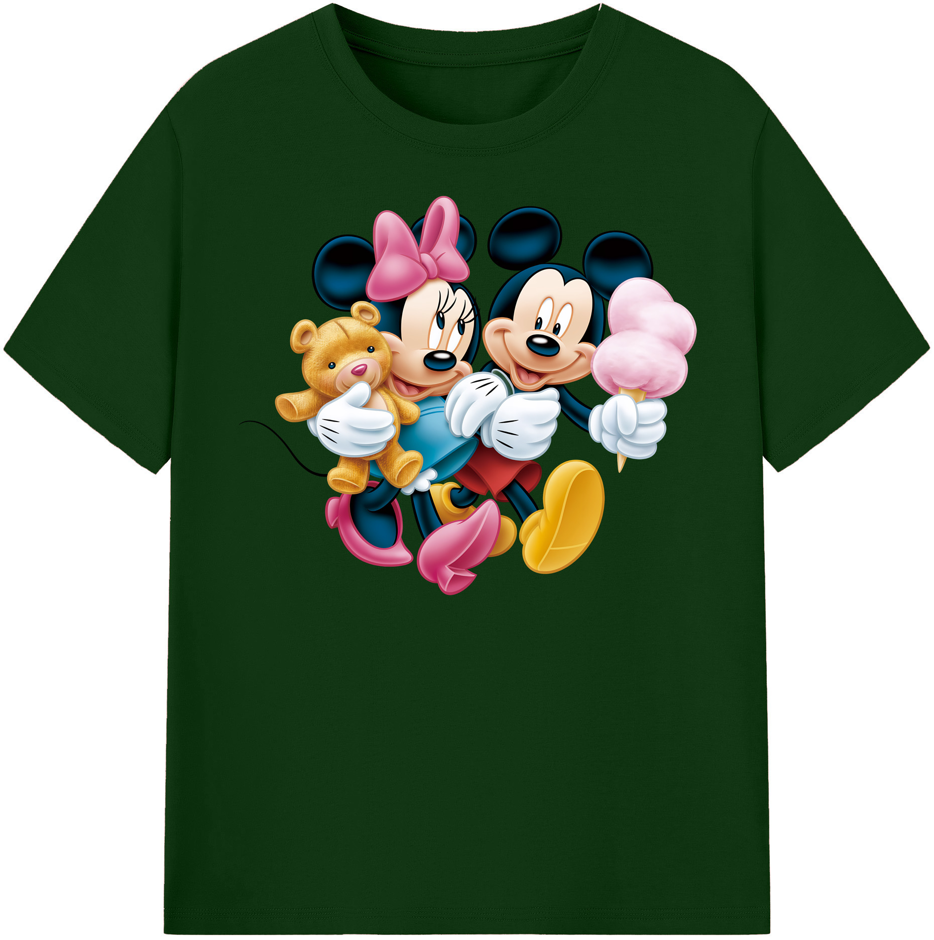 （画像用） ミッキーマウス Mickey Mouse 綿100％半袖Tシャツ（フロントプリント）